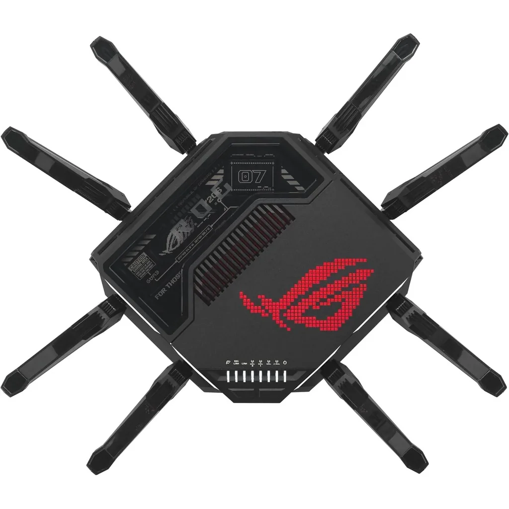 ASUS ROG Rapture GT-BE98 Quad-Band WiFi 7 Gaming Router, Supports 320MHz with Speeds of Up to 25 Gbps, Dual 10G Port, Mobile Game Mode, AiMesh & VPN Features | 90IG08F0-MO9A0V - Image 3