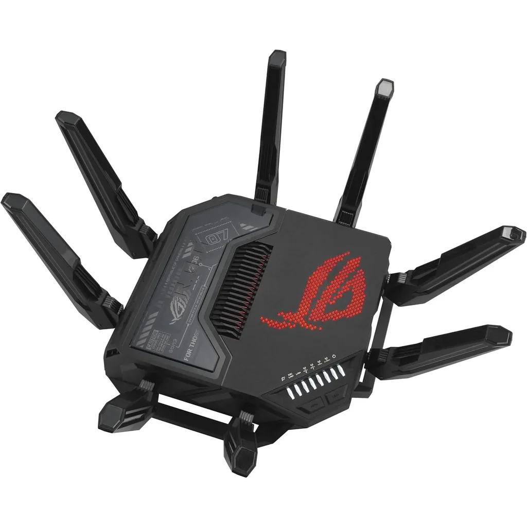 ASUS ROG Rapture GT-BE98 Quad-Band WiFi 7 Gaming Router, Supports 320MHz with Speeds of Up to 25 Gbps, Dual 10G Port, Mobile Game Mode, AiMesh & VPN Features | 90IG08F0-MO9A0V - Image 5