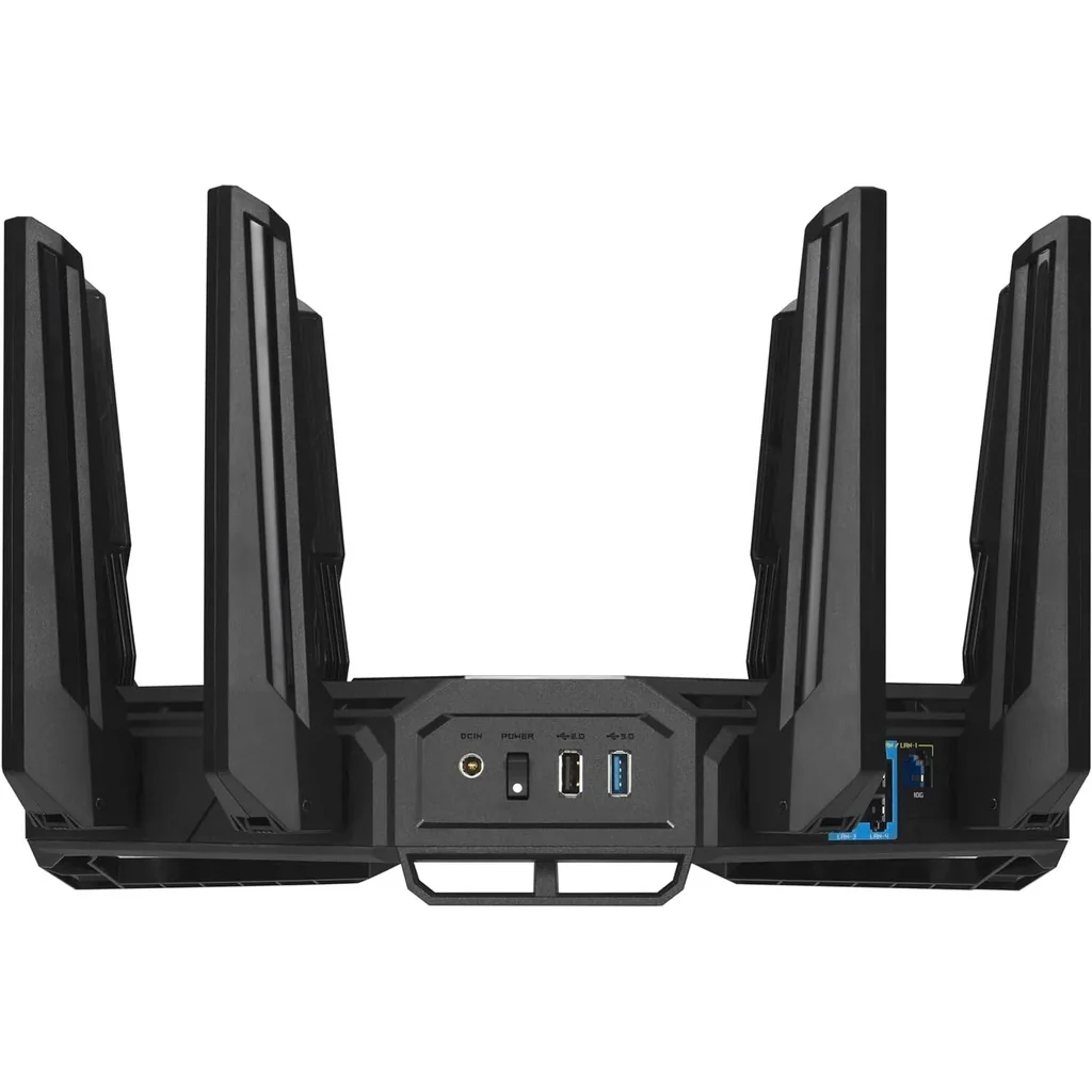 ASUS ROG Rapture GT-BE98 Quad-Band WiFi 7 Gaming Router, Supports 320MHz with Speeds of Up to 25 Gbps, Dual 10G Port, Mobile Game Mode, AiMesh & VPN Features | 90IG08F0-MO9A0V - Image 7