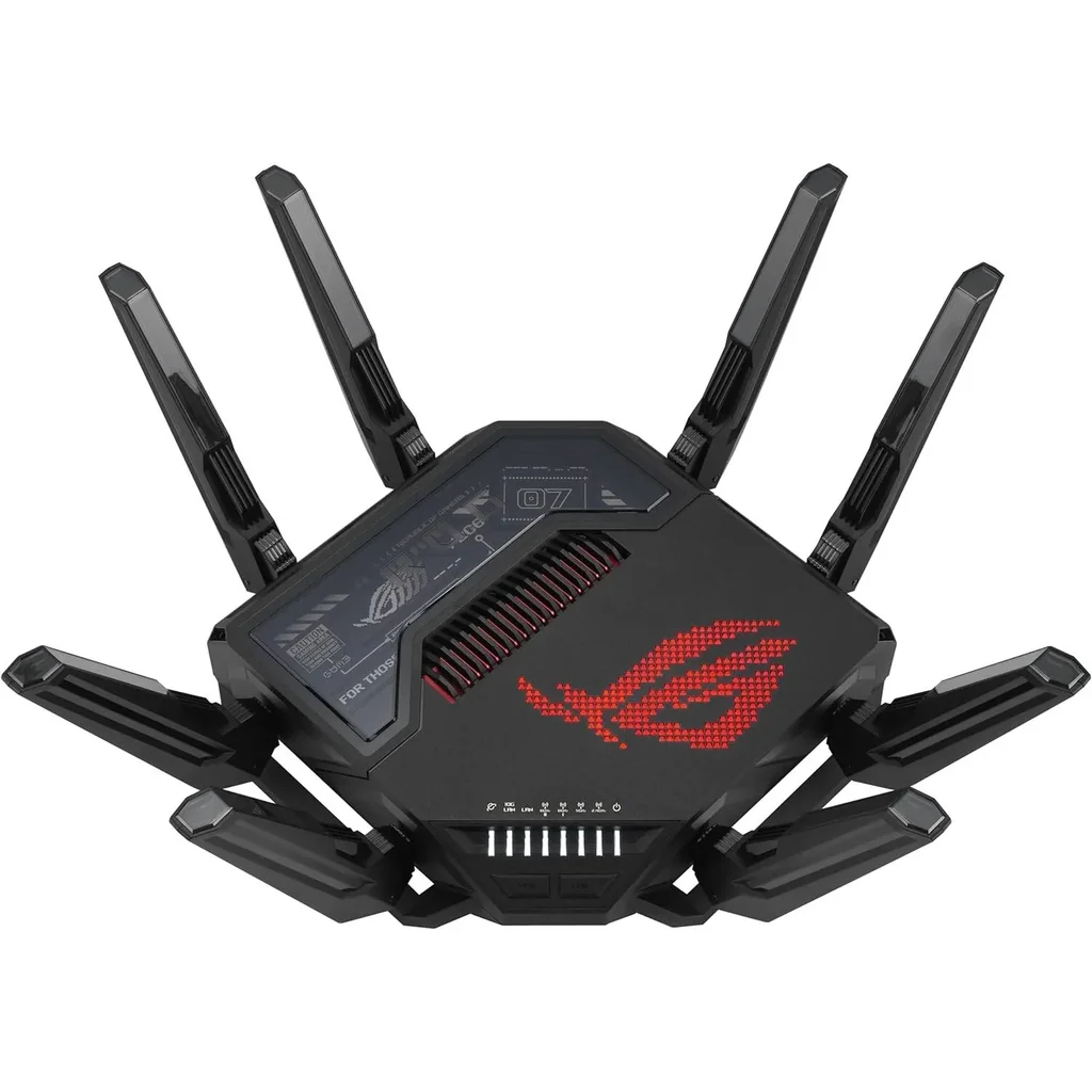 ASUS ROG Rapture GT-BE98 Quad-Band WiFi 7 Gaming Router, Supports 320MHz with Speeds of Up to 25 Gbps, Dual 10G Port, Mobile Game Mode, AiMesh & VPN Features | 90IG08F0-MO9A0V - Image 8