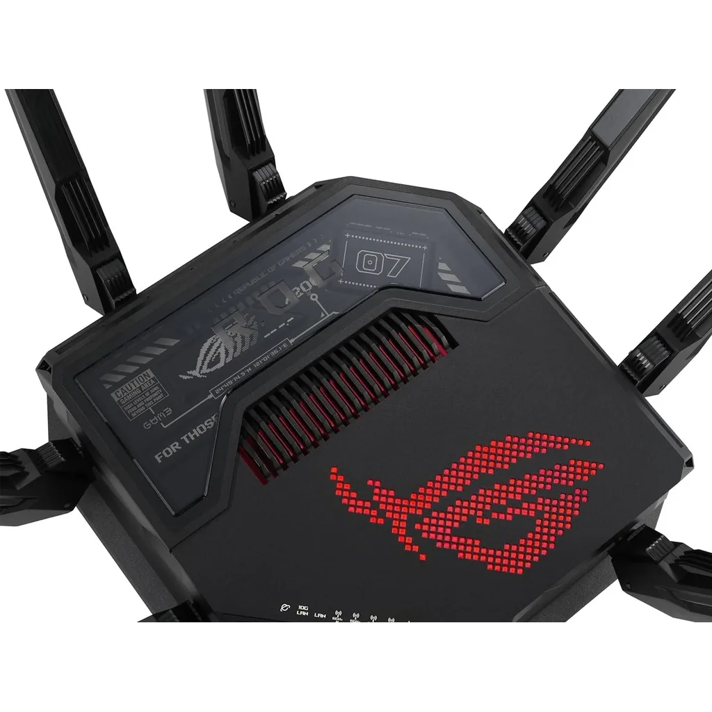 ASUS ROG Rapture GT-BE98 Quad-Band WiFi 7 Gaming Router, Supports 320MHz with Speeds of Up to 25 Gbps, Dual 10G Port, Mobile Game Mode, AiMesh & VPN Features | 90IG08F0-MO9A0V - Image 9