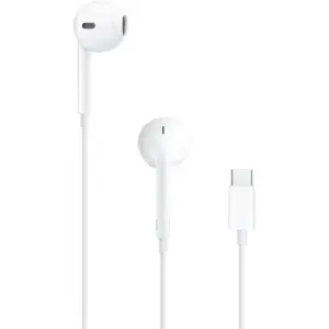 Apple EarPods, Built-in Remote, Maximizes Sound Output & Minimizes Sound Loss, Adjust Volume, Comfortable Fit, Control Playback Music, Wired, USB-C Connectivity, White | MTJY3 / MYQY3ZE/A