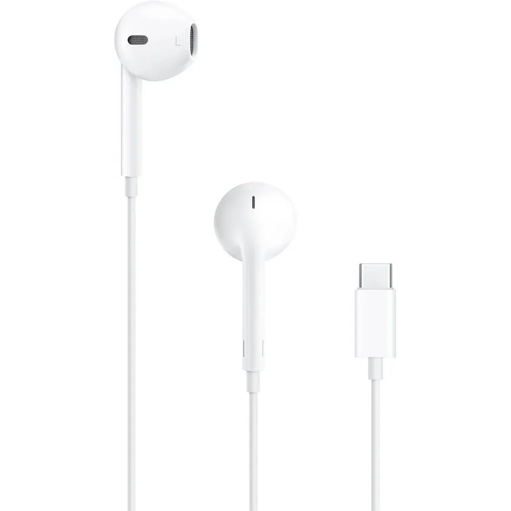 Apple EarPods, Built-in Remote, Maximizes Sound Output & Minimizes Sound Loss, Adjust Volume, Comfortable Fit, Control Playback Music, Wired, USB-C Connectivity, White | MTJY3 / MYQY3ZE/A