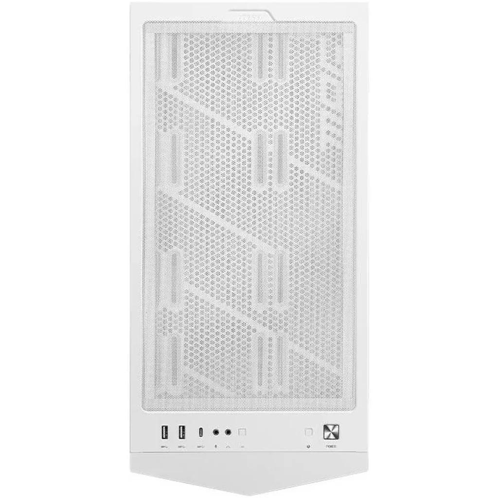 MSI MPG Gungnir 300R Airflow Mid Tower Case, Tempered Glass Side Panel, Up to 360mm Radiator Support, 4 x 120mm ARGB Preinstalled Fans, 2 x USB 3.2 Type-A, 1 x USB 3.2 Type-C, White | 306-7G21W21-W57 - Image 8