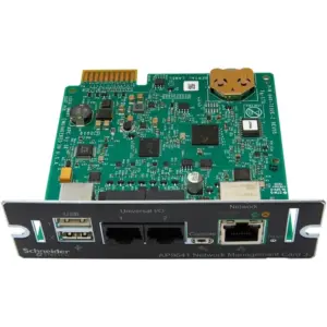 APC UPS Network Management Card 3 with Environmental Monitoring, EN 55022 Class A / ICES-003 Standards, 2x USB Port, RJ45 Universal I/O, 10/100/1000 Base-T Connector | AP9641