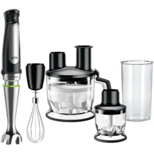 Braun MultiQuick 7 Hand Blender MQ7085X, Black, 1000W, Mixer, ActiveBlade System, EasyClick Plus System, Splash Control, International Warranty