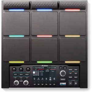 Alesis Strike MultiPad Percussion Pad, 9-pad Drum Controller, 32GB Internal Memory, 6GB Sound Library, Audio/MIDI Over USB, USB Memory Stick Port, Onboard Stereo Sampler, Black | Strike Multipad