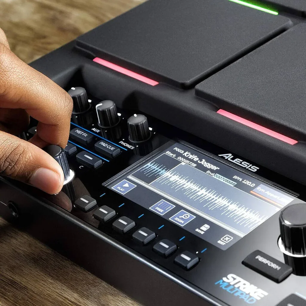 Alesis Strike MultiPad Percussion Pad, 9-pad Drum Controller, 32GB Internal Memory, 6GB Sound Library, Audio/MIDI Over USB, USB Memory Stick Port, Onboard Stereo Sampler, Black | Strike Multipad - Image 4