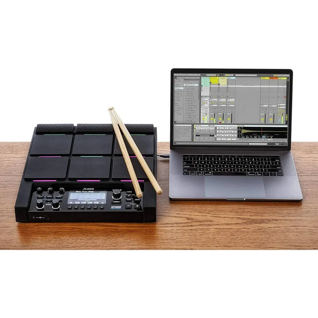Alesis Strike MultiPad Percussion Pad, 9-pad Drum Controller, 32GB Internal Memory, 6GB Sound Library, Audio/MIDI Over USB, USB Memory Stick Port, Onboard Stereo Sampler, Black | Strike Multipad - Image 5