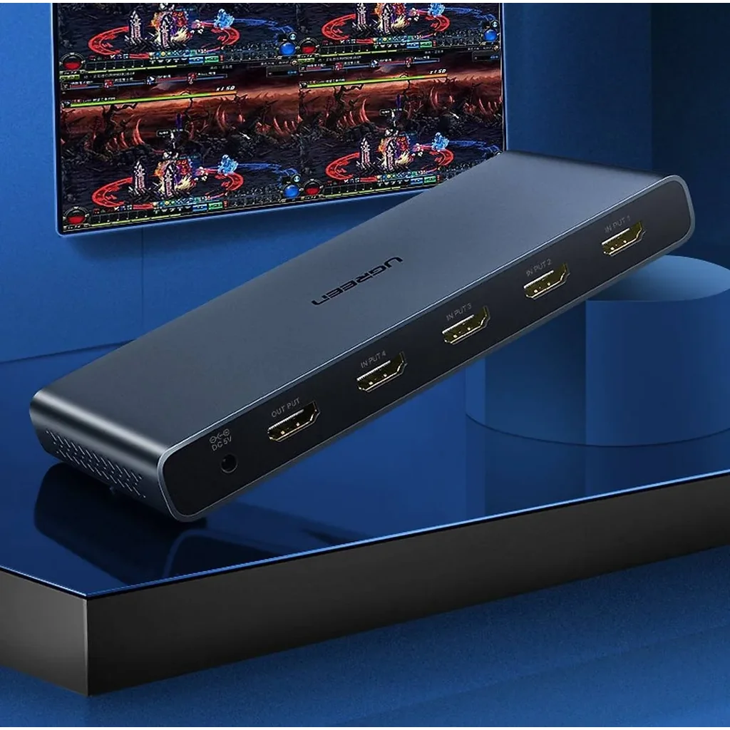 UGREEN CM201 4-in-1 HDMI Splitter Quad Multi-Viewer Switch, Up to 1920x1080P / 60Hz Support Resolution, HDCP1.2 Version, Black | 50745 - Image 2