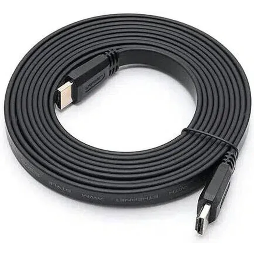 Ugreen ED015 HDMI Flat Cable ,2M Length, HDMI 2.0, Up To 4K@60Hz, 30AWG, Tin-plated Oxygen-free Copper, Gold-plated Connector, PC, Laptop, TV, Black | 70159 - Image 2