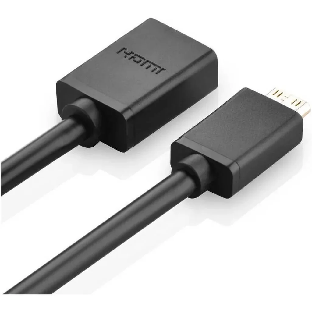 UGREEN 20137 Mini HDMI Male to HDMI Female Cable 22CM Adapter, Up to 4K/60Hz Max Resolution, Real 3D Effect, Transmission Speed 10Gbps, Audio-Video Sync, Black | 20137 - Image 3