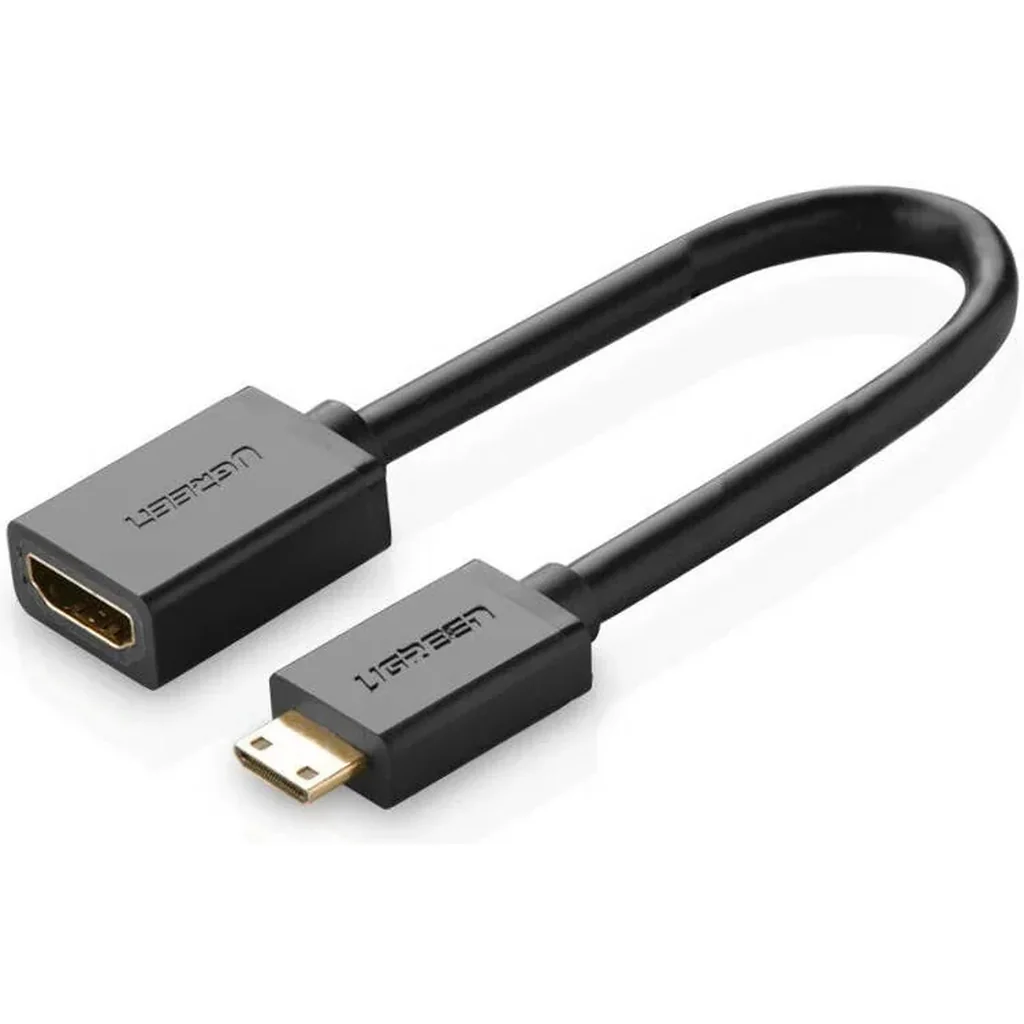 UGREEN 20137 Mini HDMI Male to HDMI Female Cable 22CM Adapter, Up to 4K/60Hz Max Resolution, Real 3D Effect, Transmission Speed 10Gbps, Audio-Video Sync, Black | 20137 - Image 4