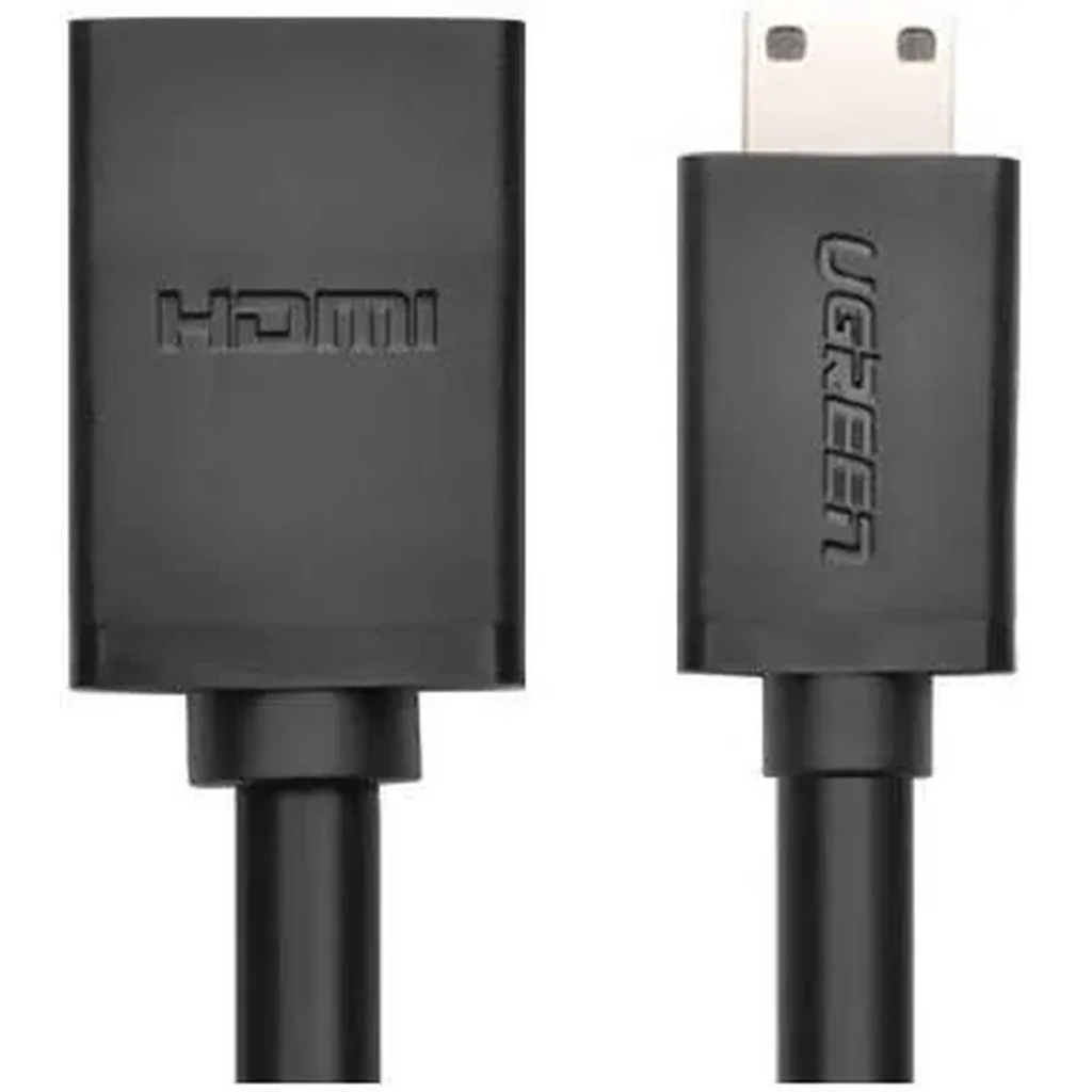 UGREEN 20137 Mini HDMI Male to HDMI Female Cable 22CM Adapter, Up to 4K/60Hz Max Resolution, Real 3D Effect, Transmission Speed 10Gbps, Audio-Video Sync, Black | 20137 - Image 6