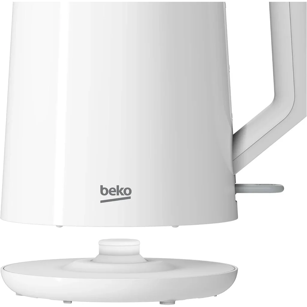 Beko WKM4215W Electric Kettle 1.7L, 2200W, LED warning, Heat storage function, Dry-boil Protection, 360 degree rotating base, Wireless use, Auto Shut-off - White - Image 4