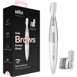 Braun Mini Precision Trimmer FG1106 with 4 extras incl. high head, white.
