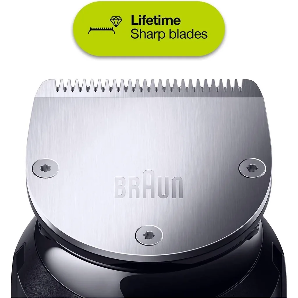 Barun Beard Timmer 7 with 39 Length Settings Precision Wheel Cordless & Rechargeable With Gillette Proglide Razor, Black/Silver Metal, BT7240 - Image 2