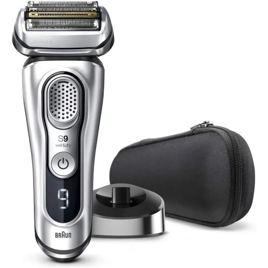 Braun shaver 9350s,braun series 9 9350s wet & dry shaver with charging stand, silver, silver,