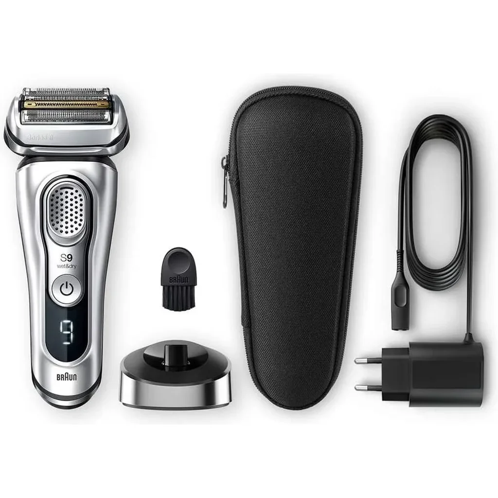 Braun shaver 9350s,braun series 9 9350s wet & dry shaver with charging stand, silver, silver, - Image 5