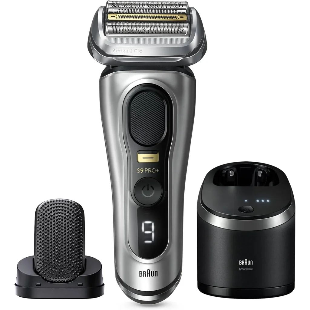 Braun Series 9 Pro+ Electric Shaver 9597cc 5 Pro Shaving Elements and Shave-Preparing ProComfort Head for Closeness & Skin Comfort, 6in1 SmartCare Center, Wet or Dry Use, Charging Stand - Image 2