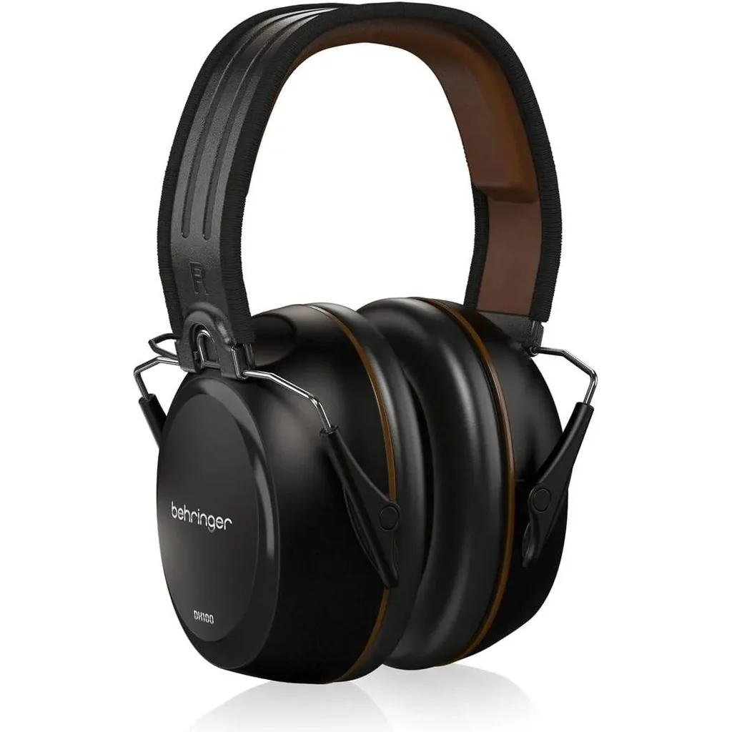 Behringer DH100 Professional Drummer Headphones, Closed-Back Over-Ear Studio, 40 mm Drivers, 10Hz 22kHz Response, 19dB Noise Isolation, 3m Coiled Cable, 3.5mm/6.3mm, Black | DH100 - Image 3