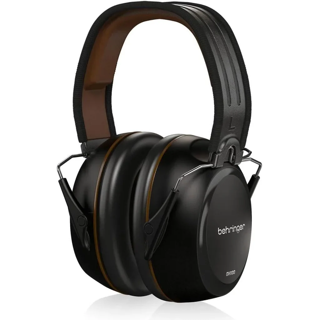 Behringer DH100 Professional Drummer Headphones, Closed-Back Over-Ear Studio, 40 mm Drivers, 10Hz 22kHz Response, 19dB Noise Isolation, 3m Coiled Cable, 3.5mm/6.3mm, Black | DH100 - Image 4