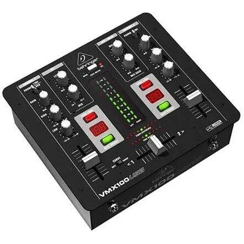 Behringer VMX100USB Professional 2-Channel DJ Mixer with USB/Audio Interface, BPM Counter and VCA Control | VMX100USB