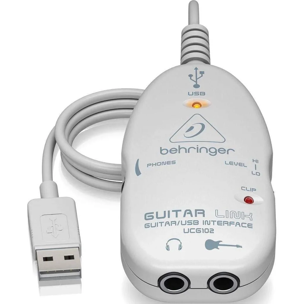 Behringer Guitar Link UCG102 Ultimate Guitar-to-USB Audio Interface, White | UCG102