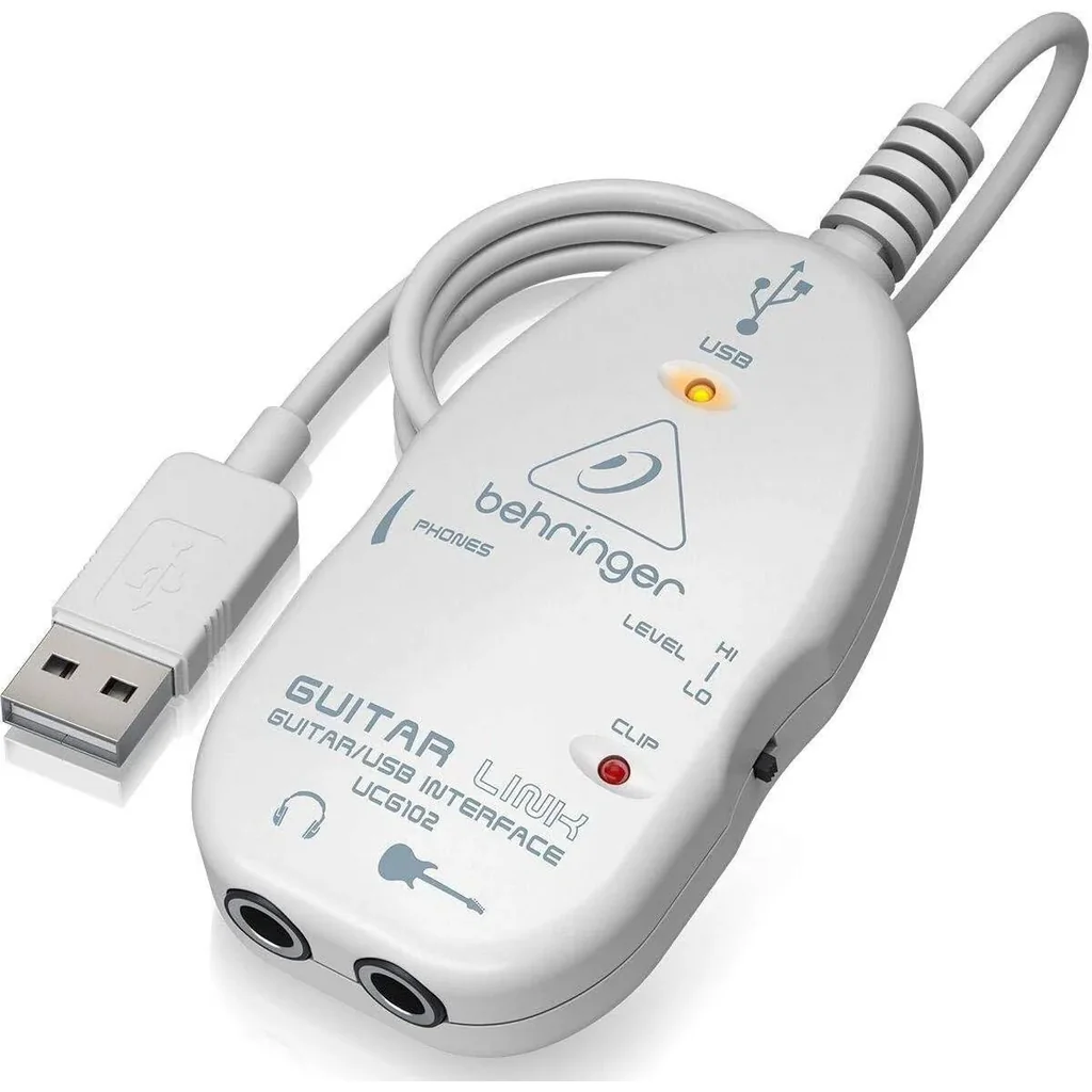 Behringer Guitar Link UCG102 Ultimate Guitar-to-USB Audio Interface, White | UCG102 - Image 3