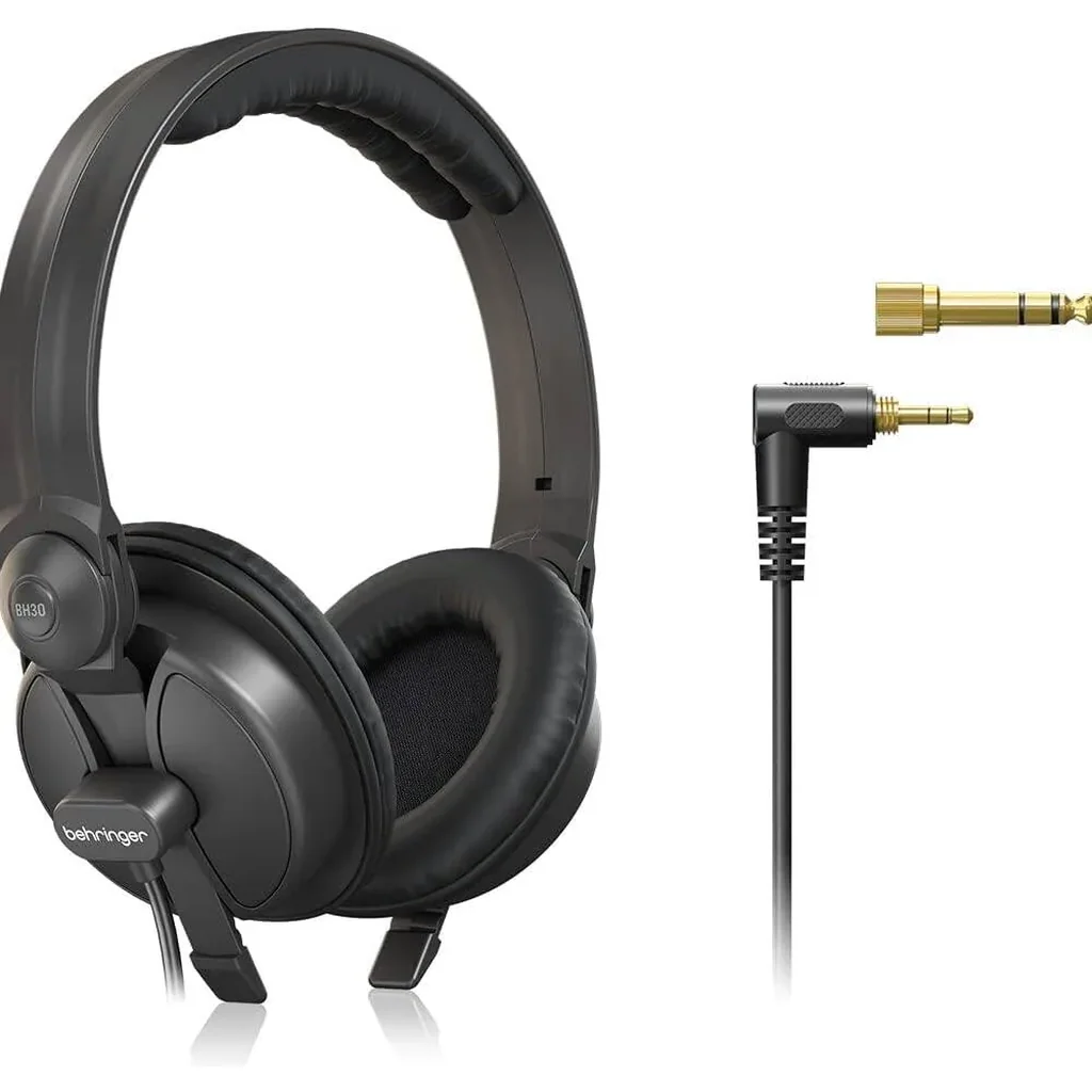Behringer BH30 DJ Headphones, High-Grade Neodymium, 30mm Large Drivers, Ultra-Soft Ear Cushions, Wide Frequency Response (20 Hz - 22 kHz), Black | BH30 - Image 2
