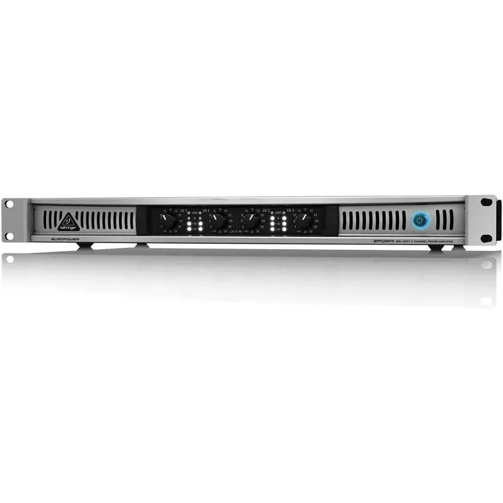 Behringer Europower EPQ 304 4 Channel 300 W Power Amplifier ATR Tech, Built in Limiters, 1U Rackmount | EPQ304 - Image 3