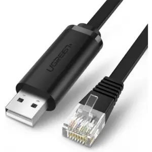 UGREEN CM204 USB TO RJ45 CONSOLE CABLE, 1.5M, Black | 50773