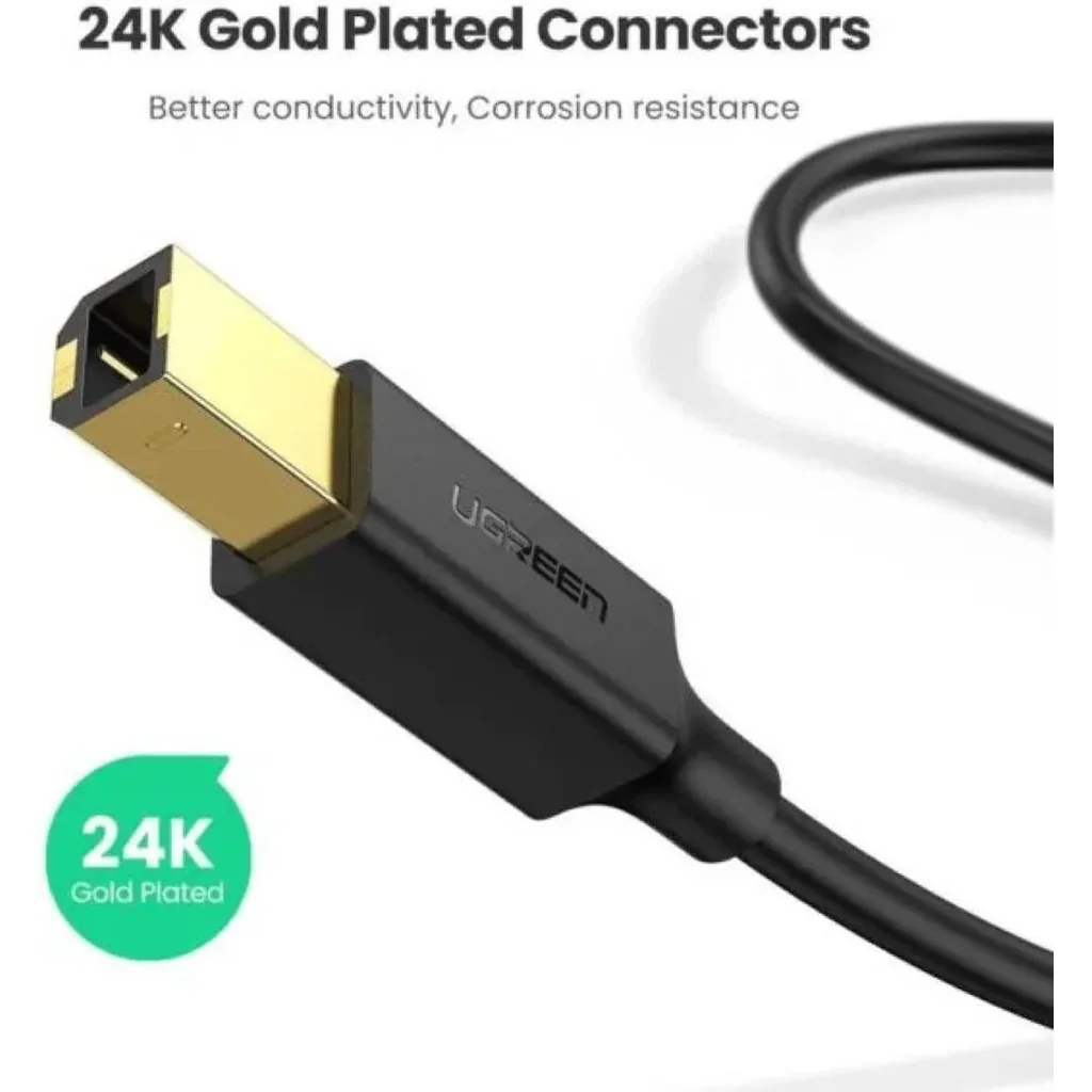 UGREEN USB 2.0 Printer Cable 2 Meter, Black | 20847 - Image 5