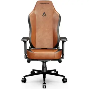 Cybeart Vintage Brown Special Editions Gaming Chair, Supreme PU Leather, Cold Cured Foam, Adjustable Inbuilt Lumbar Support, 4D Arm Rest, Multi Tilt Mechanism, 150Kg Max Weight, Brown | VNTGBRWN