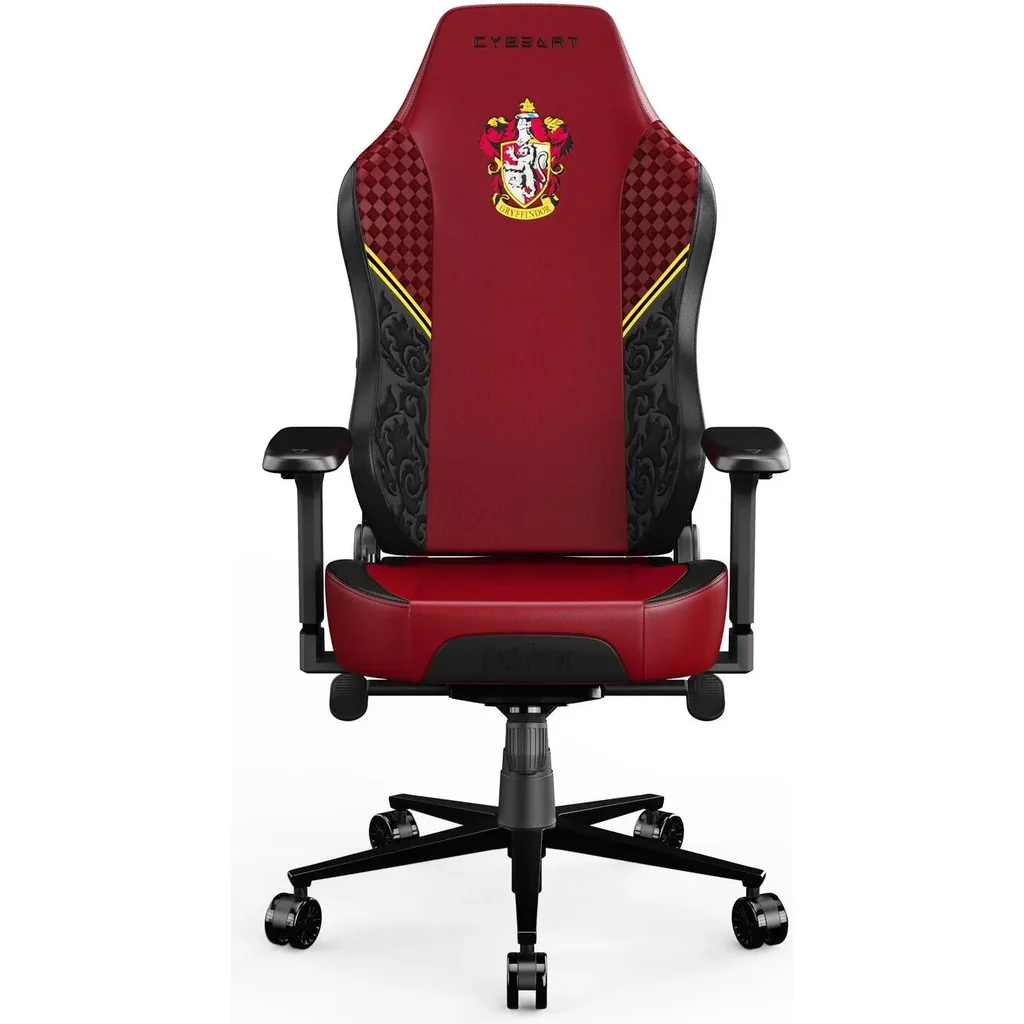 Cybeart Harry Potter Gryffindor Licensed Edition Gaming Chair, Supreme PU Leather, Cold Cured Foam, Adjustable Inbuilt Lumbar Support, 4D ArmRest, MultiTilt Mechanism, 150Kg Max Weight, Red | GRYFFNDR