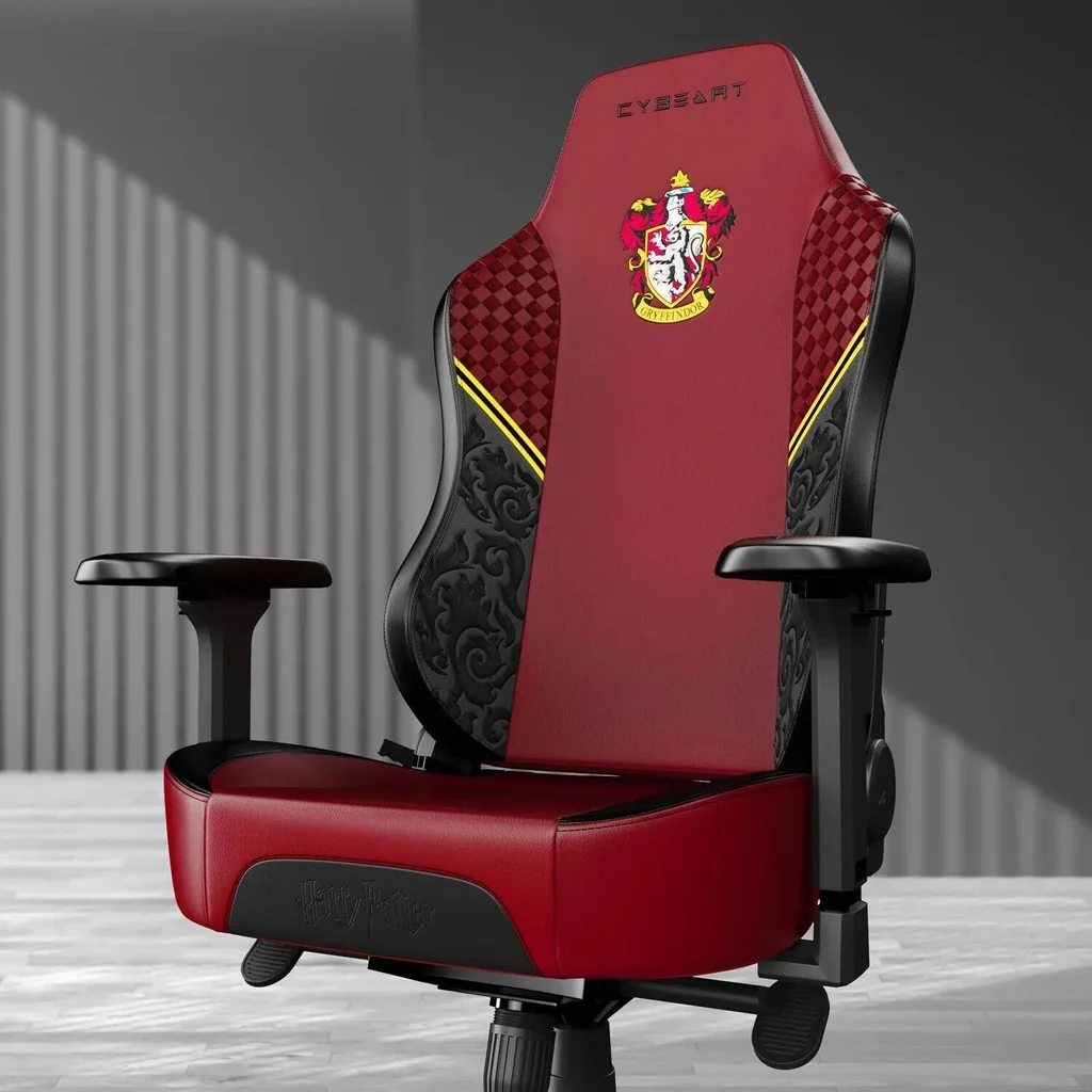 Cybeart Harry Potter Gryffindor Licensed Edition Gaming Chair, Supreme PU Leather, Cold Cured Foam, Adjustable Inbuilt Lumbar Support, 4D ArmRest, MultiTilt Mechanism, 150Kg Max Weight, Red | GRYFFNDR - Image 3