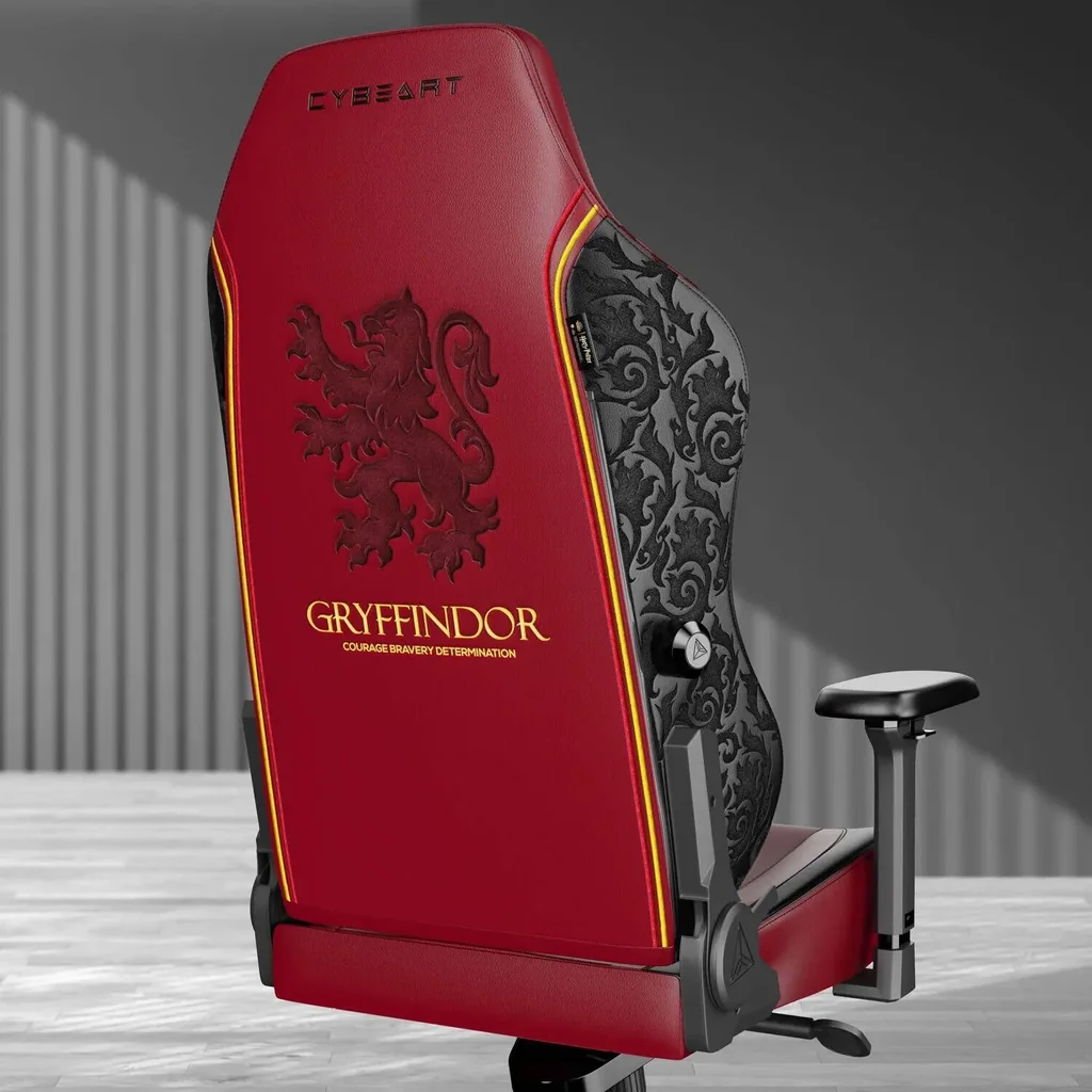 Cybeart Harry Potter Gryffindor Licensed Edition Gaming Chair, Supreme PU Leather, Cold Cured Foam, Adjustable Inbuilt Lumbar Support, 4D ArmRest, MultiTilt Mechanism, 150Kg Max Weight, Red | GRYFFNDR - Image 4