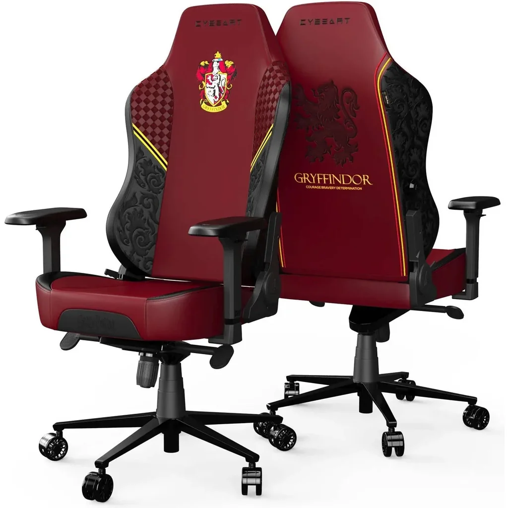 Cybeart Harry Potter Gryffindor Licensed Edition Gaming Chair, Supreme PU Leather, Cold Cured Foam, Adjustable Inbuilt Lumbar Support, 4D ArmRest, MultiTilt Mechanism, 150Kg Max Weight, Red | GRYFFNDR - Image 5