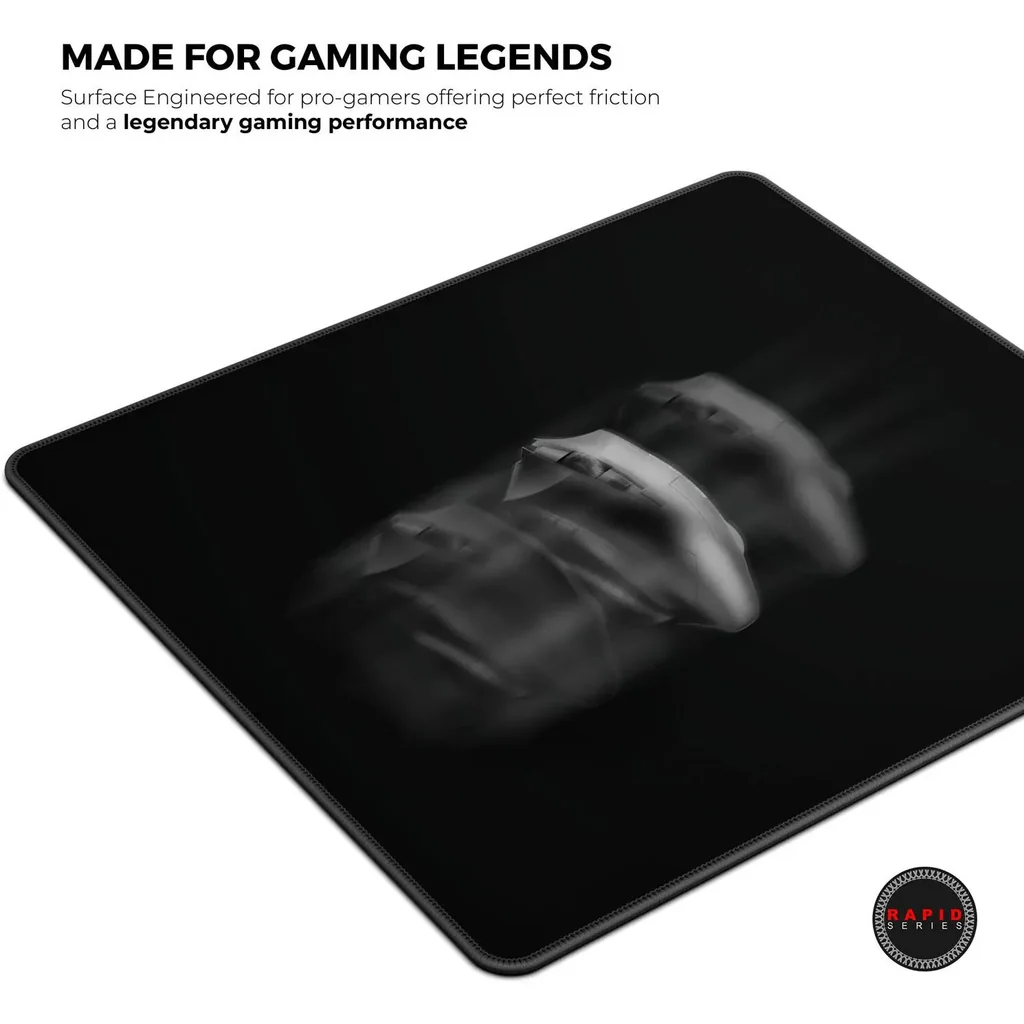 Cybeart Ghost Rapid Mouse Pad, Exclusive Micro-woven Cloth, Spill Proof Surface, Never Fray Edges with Reinforced Stitching, Esports Grade Never-Slip Base, Large, Black | GHSTRPDL - Image 5