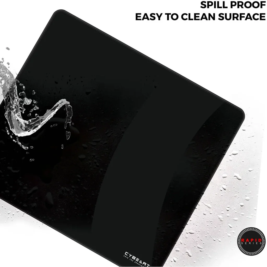 Cybeart Ghost Rapid Mouse Pad, Exclusive Micro-woven Cloth, Spill Proof Surface, Never Fray Edges with Reinforced Stitching, Esports Grade Never-Slip Base, Large, Black | GHSTRPDL - Image 8