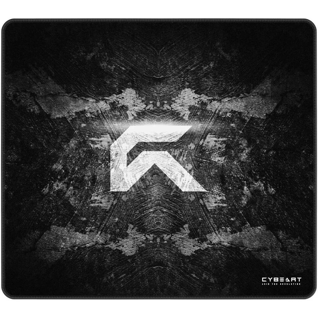 Cybeart Signature Rapid Mouse Pad, Exclusive Micro-woven Cloth, Spill Proof Surface, Never Fray Edges with Reinforced Stitching, Esports Grade Never-Slip Base, Large, Black | SGNTRRPDL