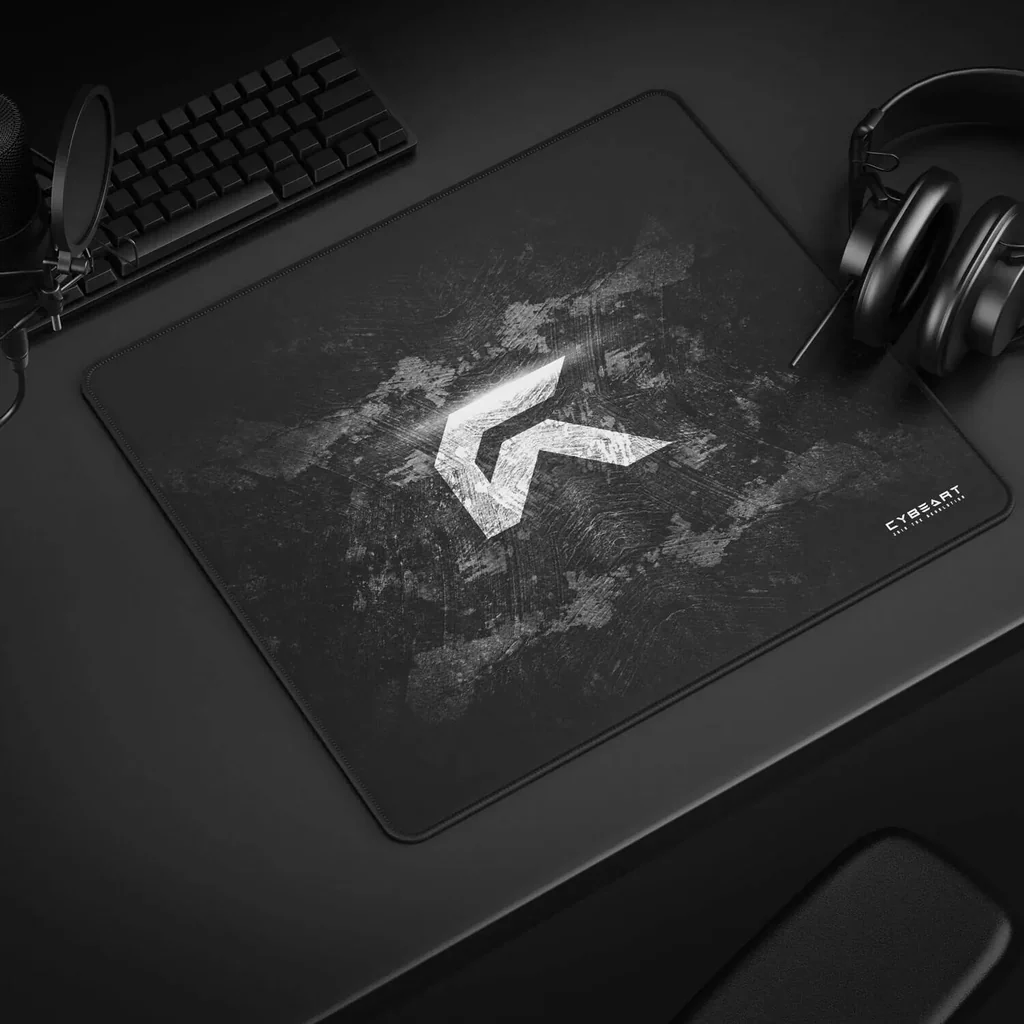 Cybeart Signature Rapid Mouse Pad, Exclusive Micro-woven Cloth, Spill Proof Surface, Never Fray Edges with Reinforced Stitching, Esports Grade Never-Slip Base, Large, Black | SGNTRRPDL - Image 2