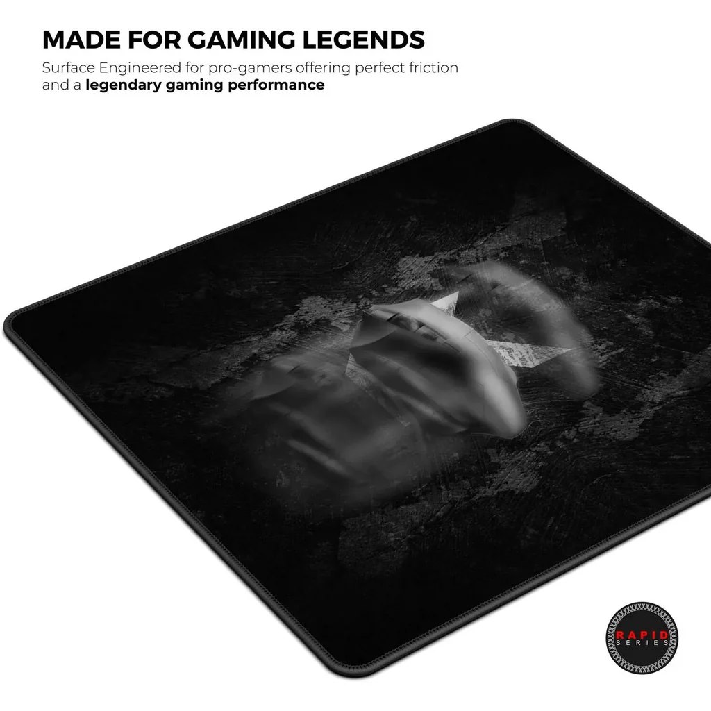Cybeart Signature Rapid Mouse Pad, Exclusive Micro-woven Cloth, Spill Proof Surface, Never Fray Edges with Reinforced Stitching, Esports Grade Never-Slip Base, Large, Black | SGNTRRPDL - Image 5