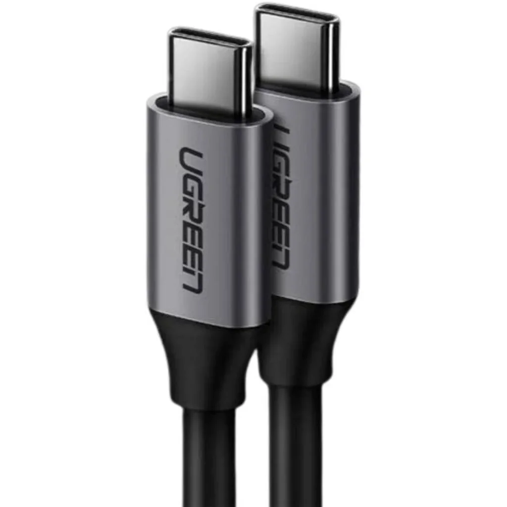 UGREEN USB C to USB C Cable, 5Gbps Data Transfer Rate, Max 20V 3A Power Output, Up to 4K @ 60Hz Display Resolution, PVC Wire Anti-Tensile, 1.5m Cable Length, Wide Compatibility, Black | 50751 - Image 2