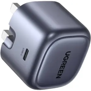UGREEN Nexode 30W GaN Wall Charger, USB-C PD 3.0 Fast Charger, PPS, QC 4+, FCP, AFC, Apple 5V/2.4A & BC1.2, Universal Compatibility, Black | 90878