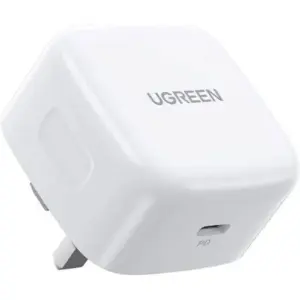 UGREEN USB-C Charger for iPhone 16, 20W Power Output, PD 3.0 Technology, Built-In Multi Protections, USB-C Interface, Lightweight Design, Wide Compatibility, White | 60451