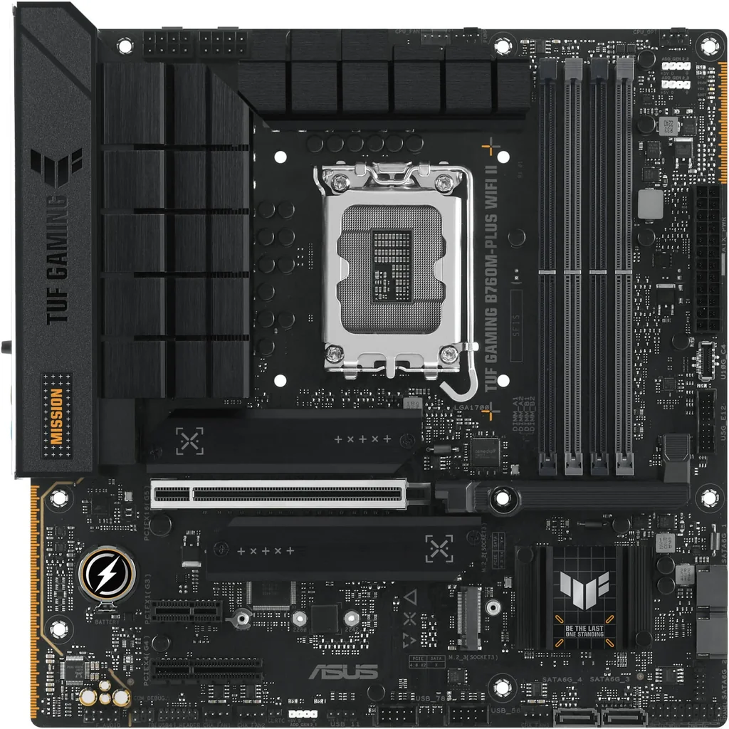 ASUS TUF Gaming B760M-Plus Wi-Fi II Micro-ATX LGA1700 Motherboard, Intel B760 Chipset, 4x DIMM DDR5 Slots, 192GB Max Memory, 3x M.2 Slots, 1x PCIe 5.0 x16 Slot, Wi-Fi 6E & BT v5.3 | 90MB1HE0-M0EAY0 - Image 2