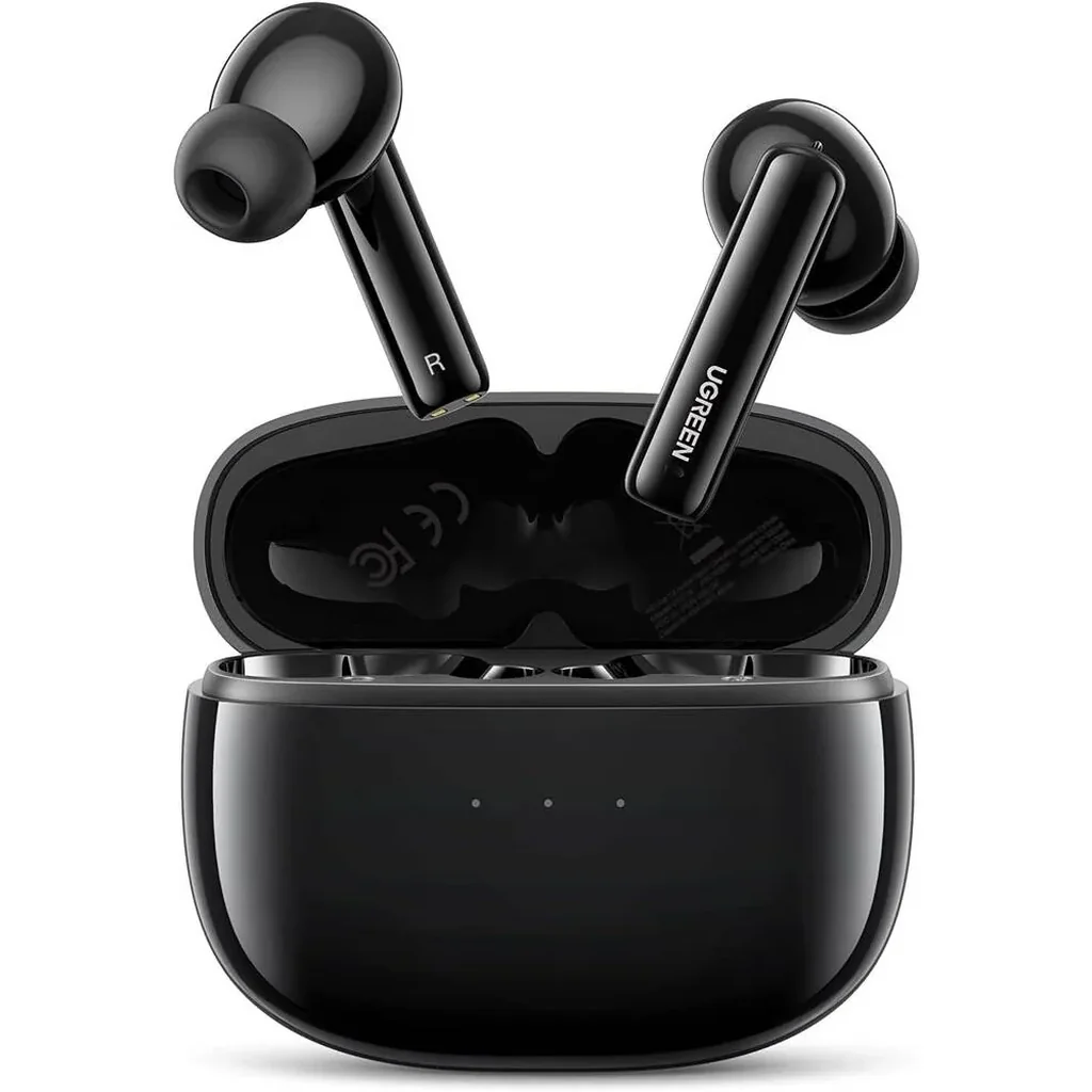 UGREEN HiTune T3 Active Noise Cancelling Wireless Earbuds, Bluetooth V5.2, Upto to 7Hrs Playtime, IPX5 Water Resistant, 1.5Hrs Charging Time, USB-C Charging Port, Black | 90401