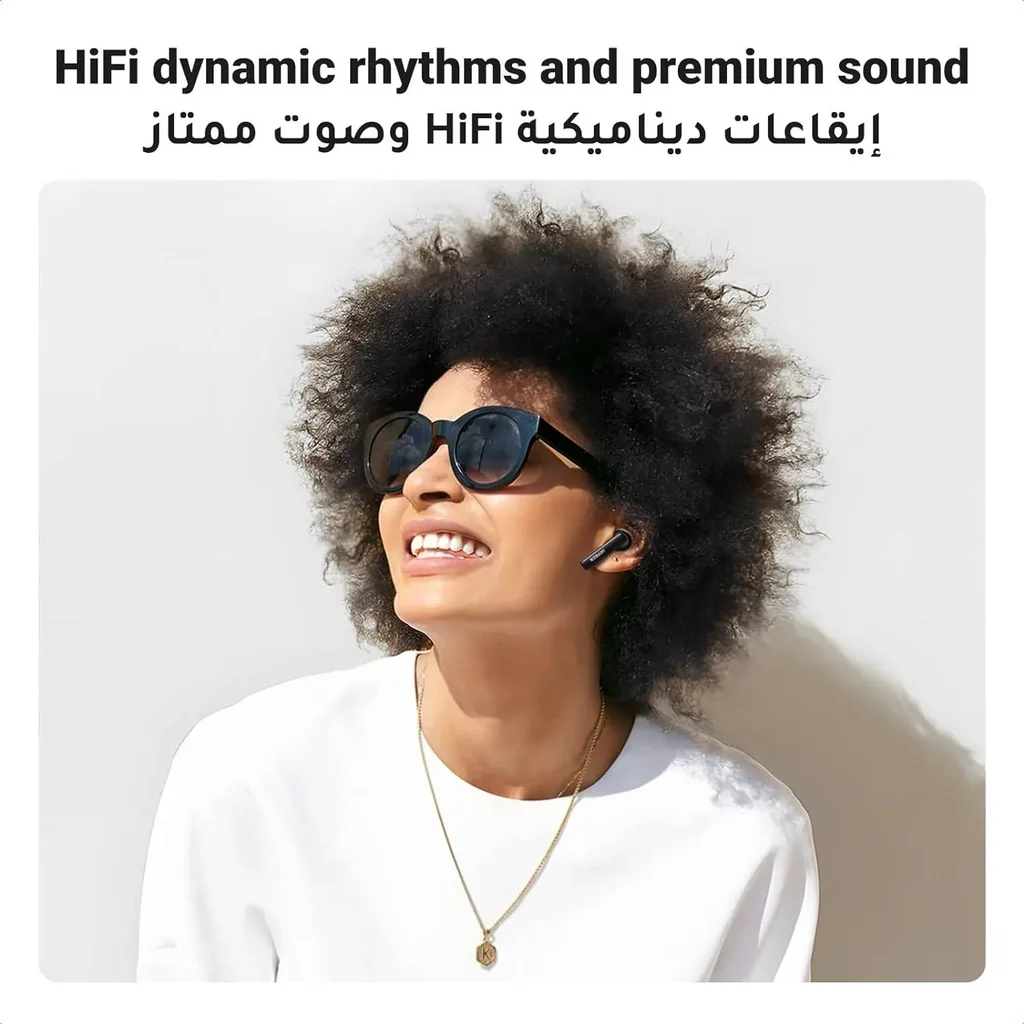 UGREEN HiTune T3 Active Noise Cancelling Wireless Earbuds, Bluetooth V5.2, Upto to 7Hrs Playtime, IPX5 Water Resistant, 1.5Hrs Charging Time, USB-C Charging Port, Black | 90401 - Image 3