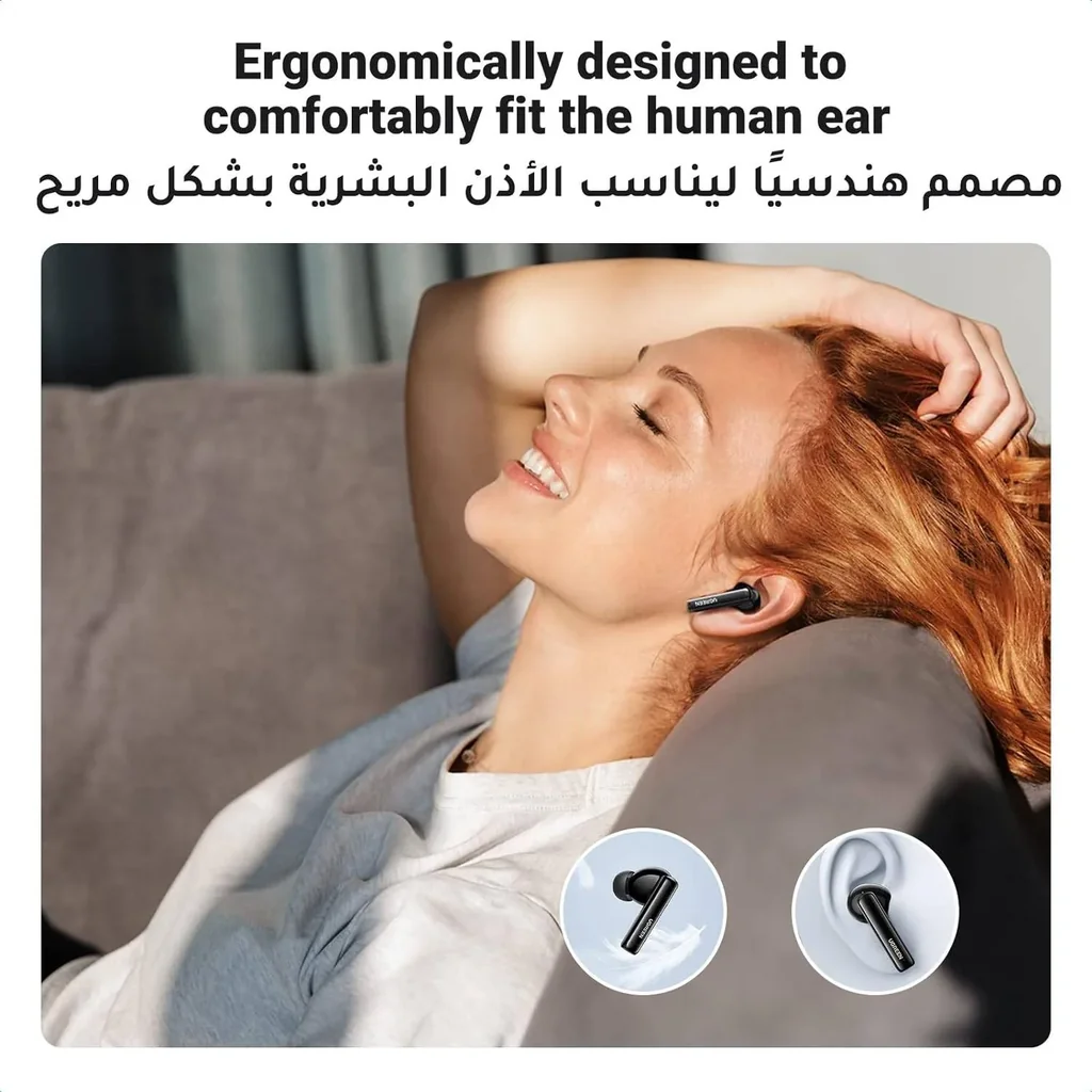 UGREEN HiTune T3 Active Noise Cancelling Wireless Earbuds, Bluetooth V5.2, Upto to 7Hrs Playtime, IPX5 Water Resistant, 1.5Hrs Charging Time, USB-C Charging Port, Black | 90401 - Image 7